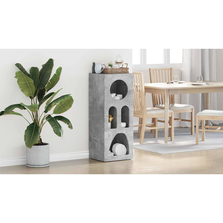 Sideboard ELST Beton Grå 40 x 35 x 100.5 cm Konstrueret træ