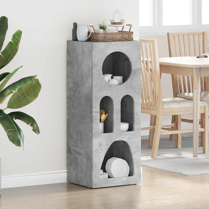 Sideboard ELST Beton Grå 40 x 35 x 100.5 cm Konstrueret træ