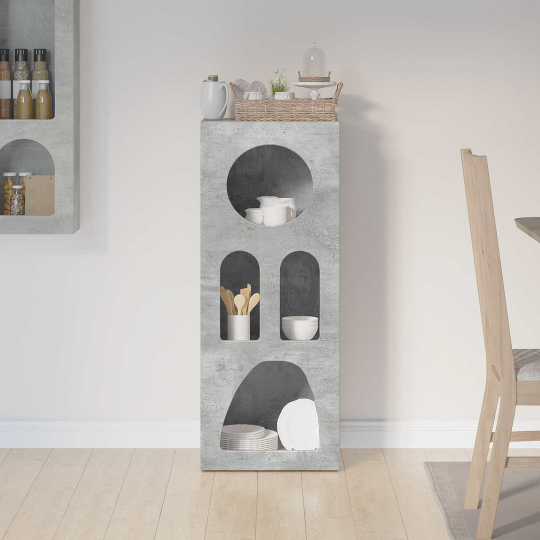 Sideboard ELST Beton Grå 40 x 35 x 100.5 cm Konstrueret træ