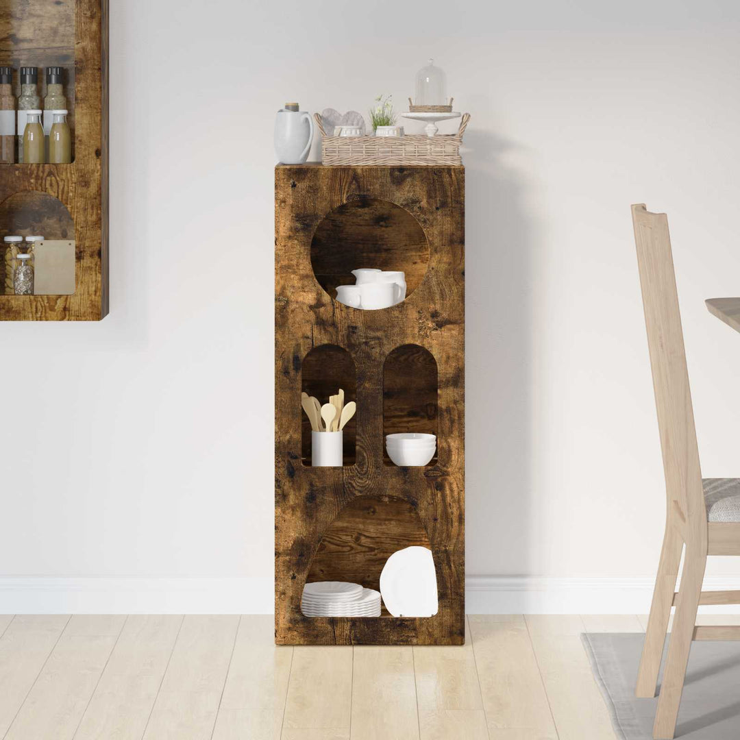 Sideboard ELST Røget eg 40 x 35 x 100.5 cm Konstrueret træ