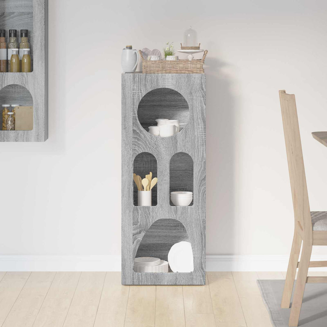 Sideboard ELST Grå Sonoma 40 x 35 x 100.5 cm Konstrueret træ