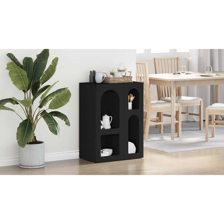 Sideboard ELST Sort 59 x 35 x 80.5 cm Konstrueret træ
