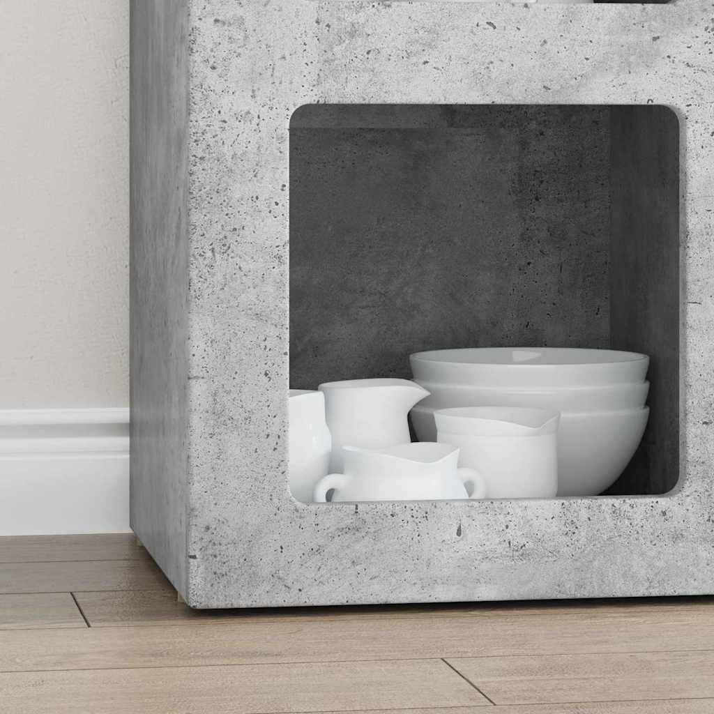 Sideboard ELST Beton Grå 59 x 35 x 80.5 cm Konstrueret træ