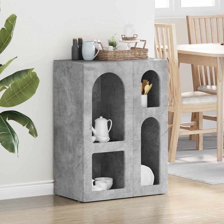 Sideboard ELST Beton Grå 59 x 35 x 80.5 cm Konstrueret træ