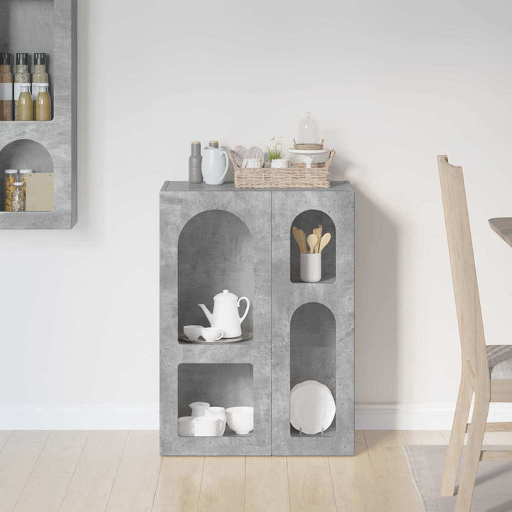 Sideboard ELST Beton Grå 59 x 35 x 80.5 cm Konstrueret træ