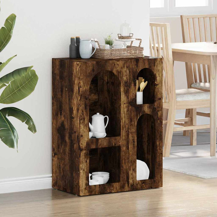 Sideboard ELST Røget eg 59 x 35 x 80.5 cm Konstrueret træ