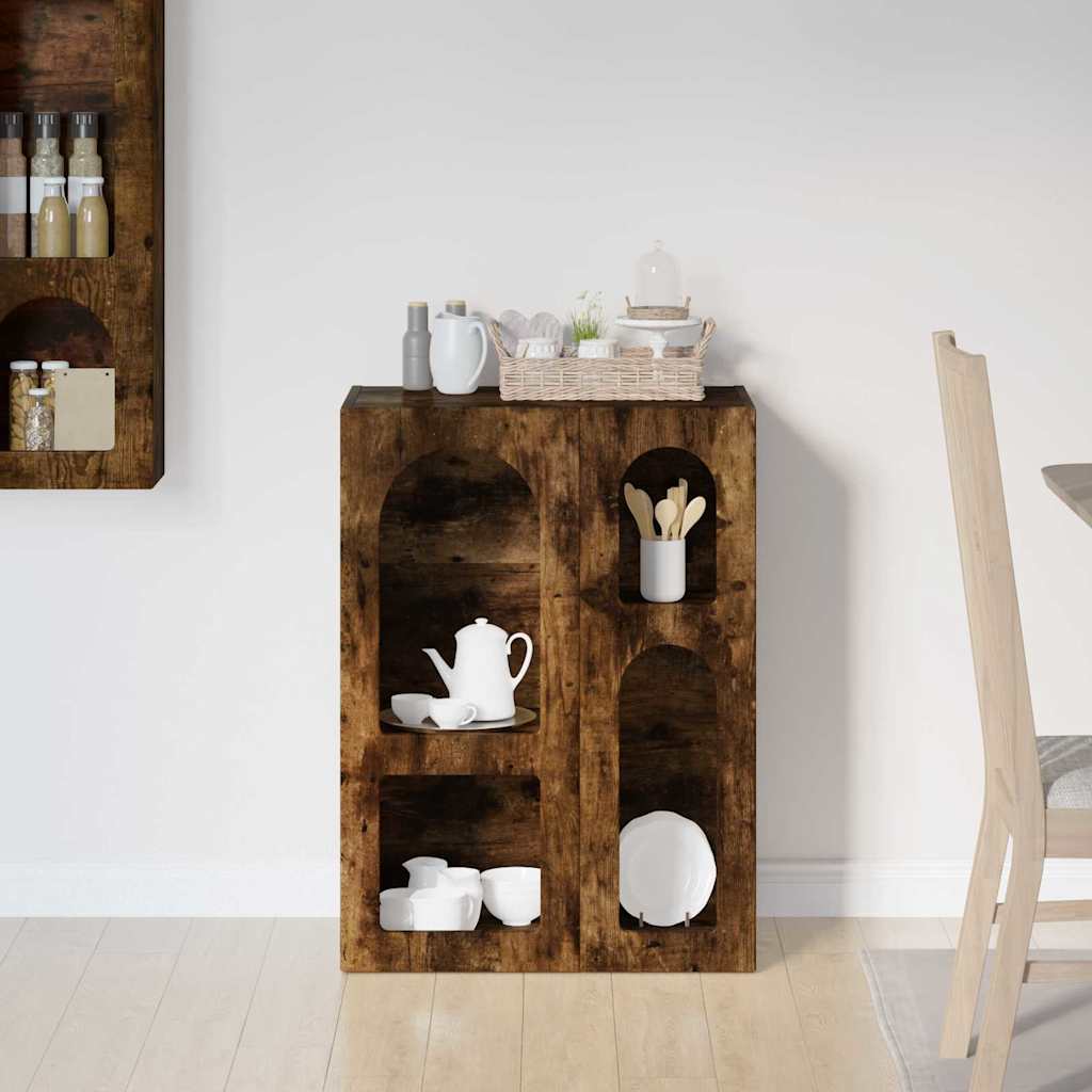 Sideboard ELST Røget eg 59 x 35 x 80.5 cm Konstrueret træ