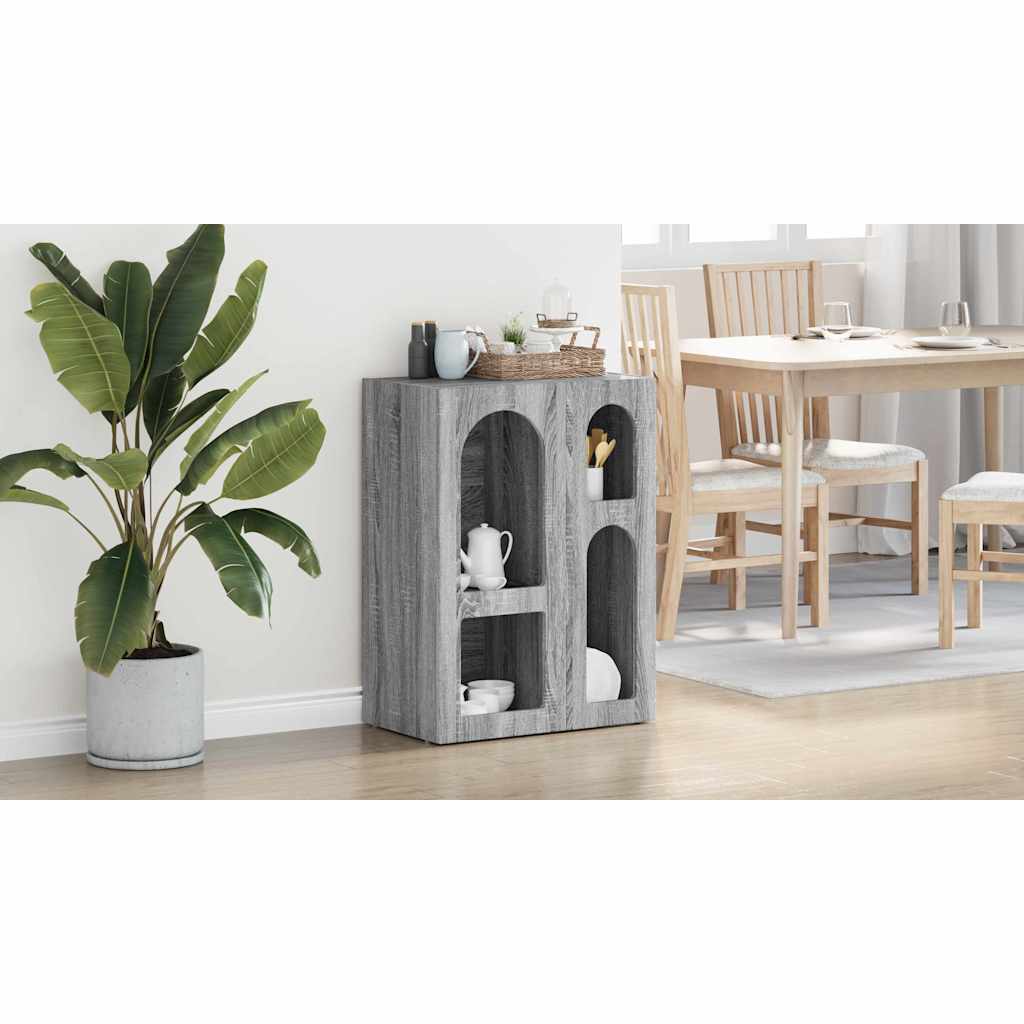 Sideboard ELST Grå Sonoma 59 x 35 x 80.5 cm Konstrueret træ