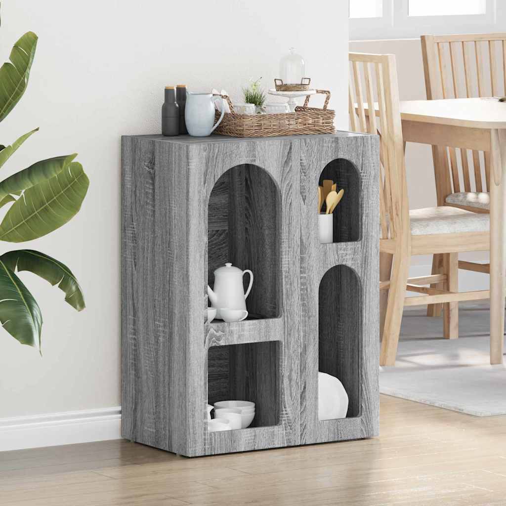 Sideboard ELST Grå Sonoma 59 x 35 x 80.5 cm Konstrueret træ