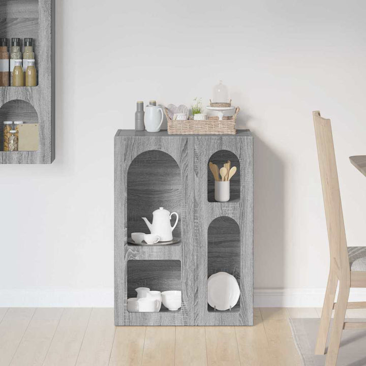 Sideboard ELST Grå Sonoma 59 x 35 x 80.5 cm Konstrueret træ