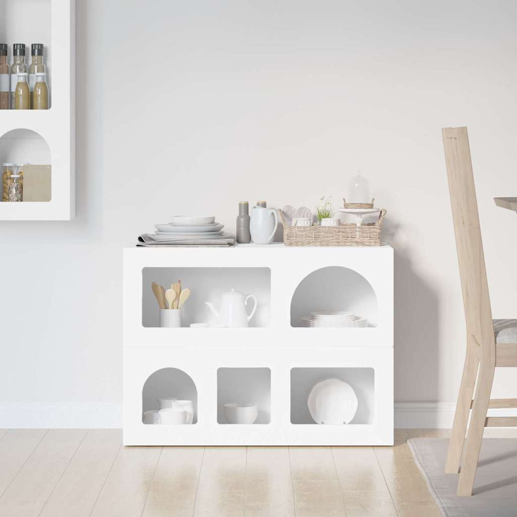 Sideboard ELST Hvid 80,5 x 35 x 59 cm Konstrueret træ