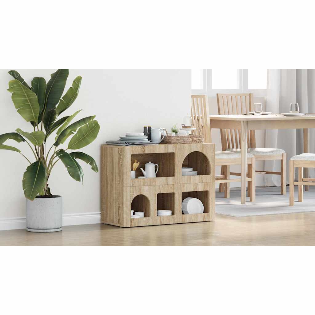 Sideboard ELST Sonoma eg 80,5 x 35 x 59 cm Konstrueret træ