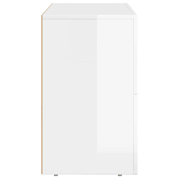 Sideboard ELST Høj gloss hvid 80,5 x 35 x 59 cm Konstrueret træ