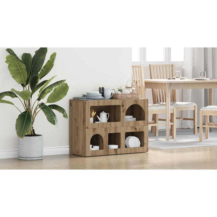 Sideboard ELST Artisan Egetræ 80,5 x 35 x 59 cm Konstrueret træ