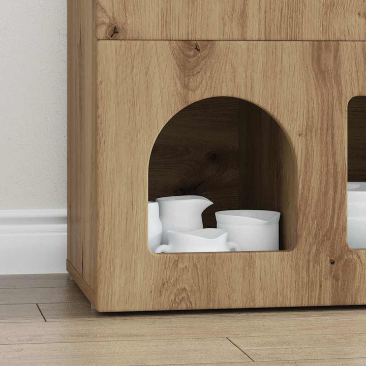 Sideboard ELST Artisan Egetræ 80,5 x 35 x 59 cm Konstrueret træ