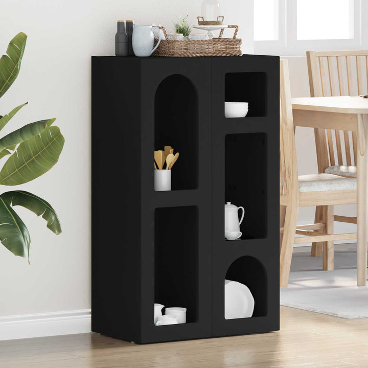 Sideboard Sort 59 x 35 x 100,5 cm Konstrueret træ