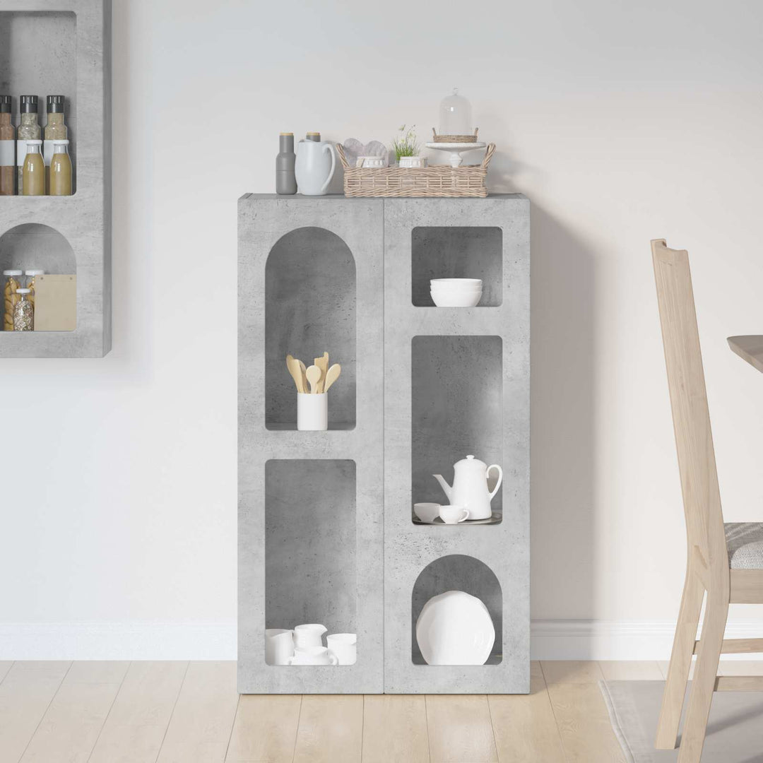 Sideboard ELST Beton Grå 59 x 35 x 100,5 cm Konstrueret træ