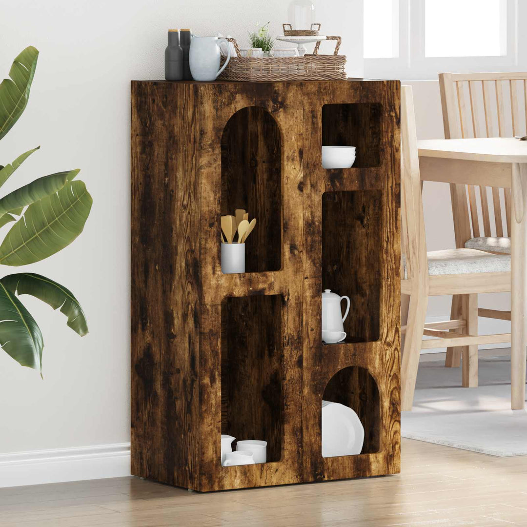 Sideboard Røget eg 59 x 35 x 100,5 cm Konstrueret træ