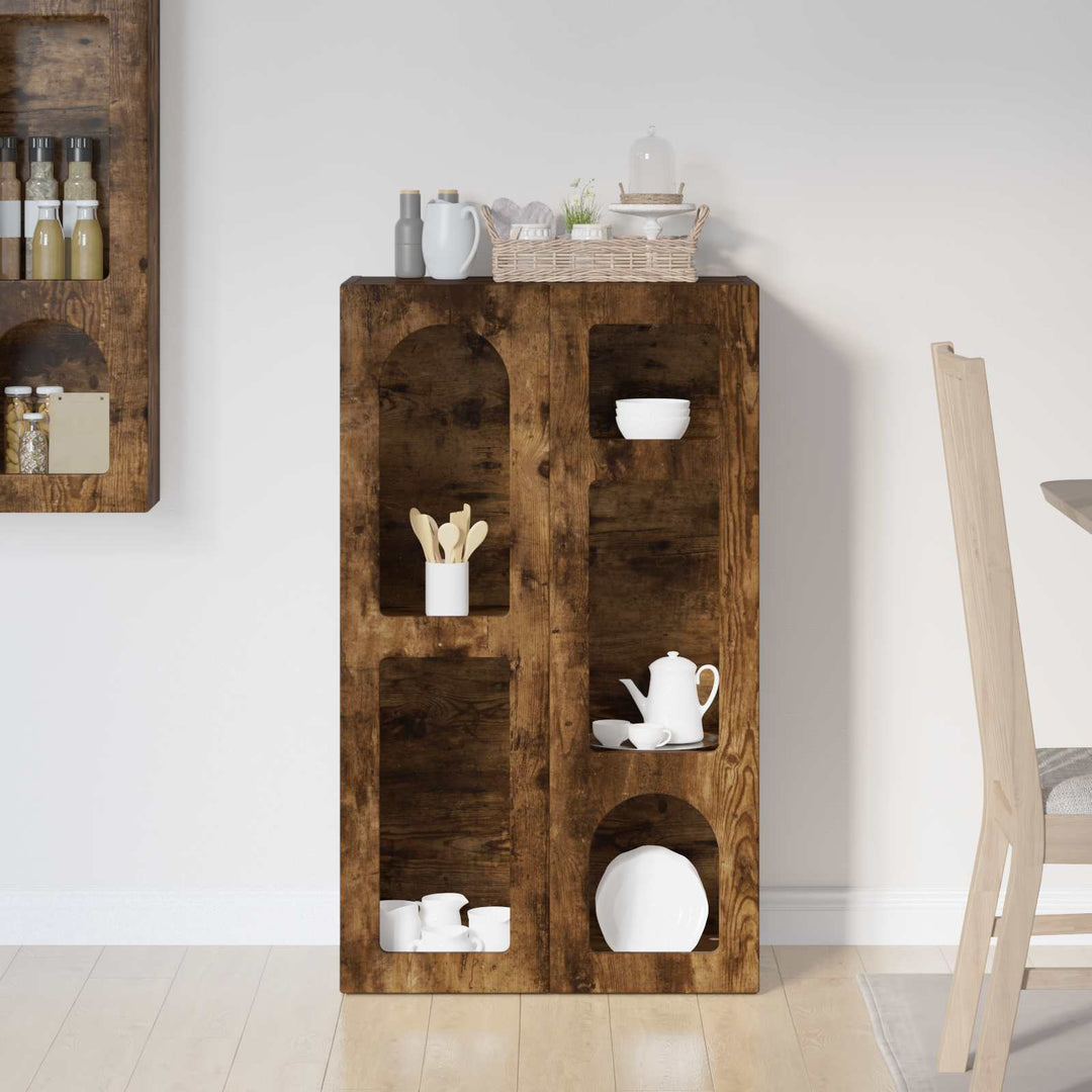 Sideboard Røget eg 59 x 35 x 100,5 cm Konstrueret træ