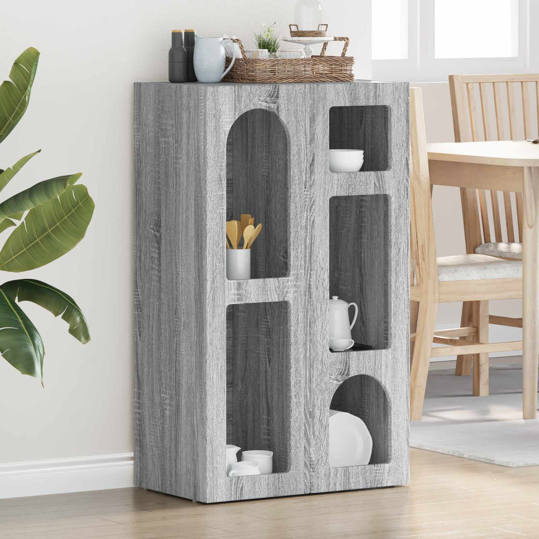 Sideboard ELST Grå Sonoma 59 x 35 x 100,5 cm Konstrueret træ