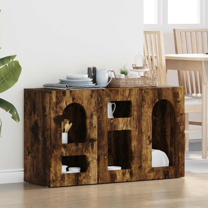 Sideboard ELST Røget eg 100 x 35 x 59 cm Konstrueret træ