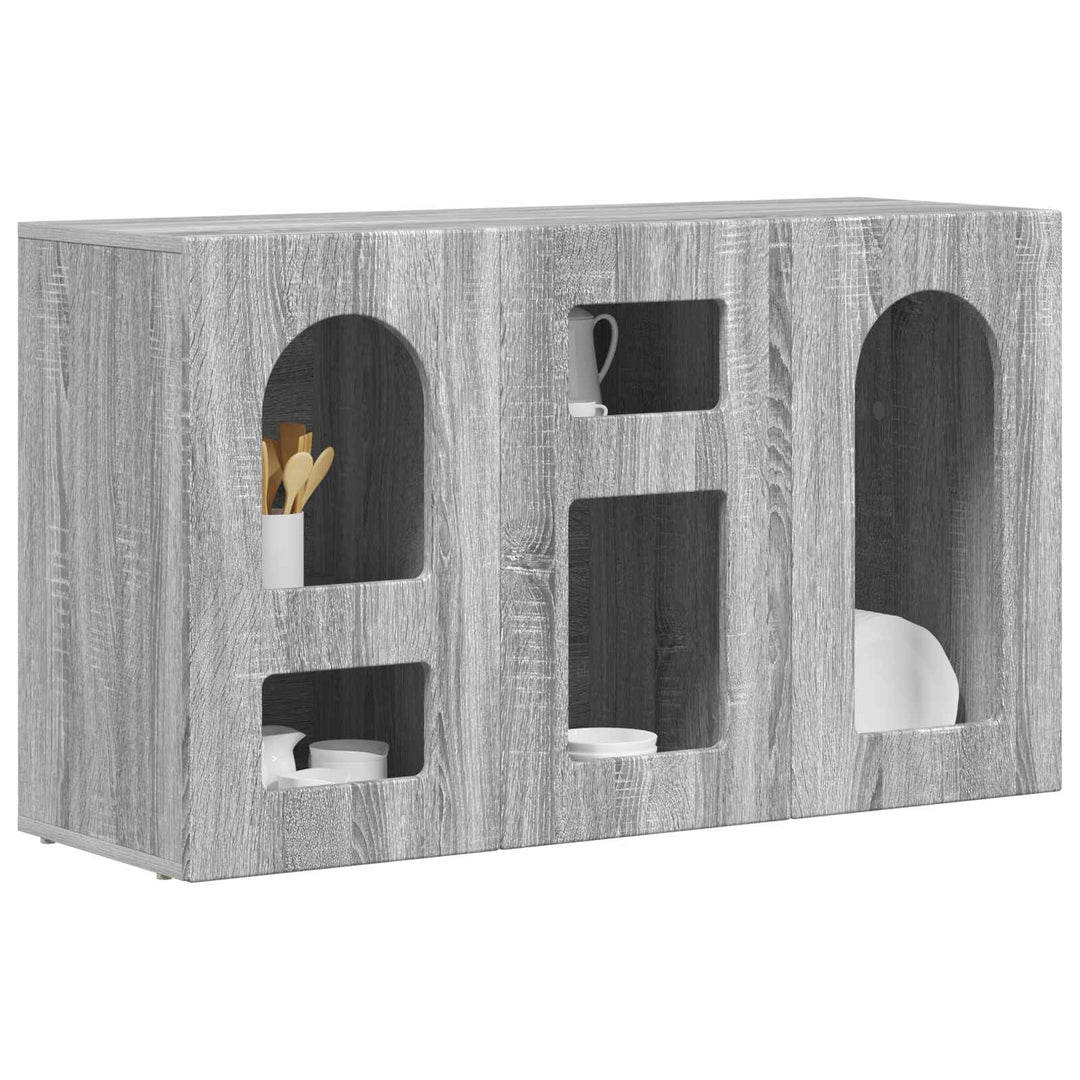 Sideboard ELST Grå Sonoma 100 x 35 x 59 cm Konstrueret træ