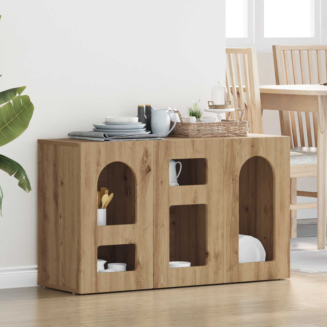 Sideboard ELST Artisan Egetræ 100 x 35 x 59 cm Konstrueret træ