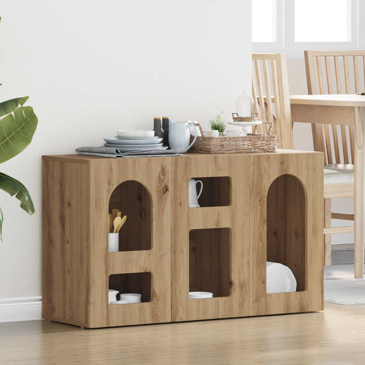 Sideboard ELST Artisan Egetræ 100 x 35 x 59 cm Konstrueret træ