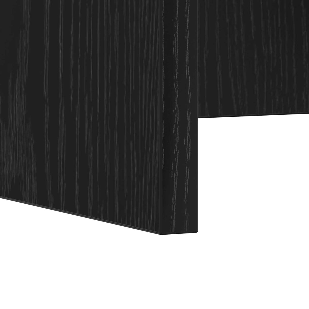 Væghængt skrivebord Sort eg Konstrueret træ 60 x 45 x 30 cm
