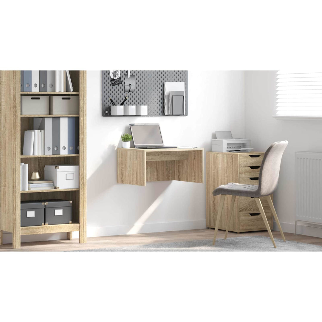 Væghængt skrivebord Sonoma eg 60 x 45 x 30 cm Konstrueret træ