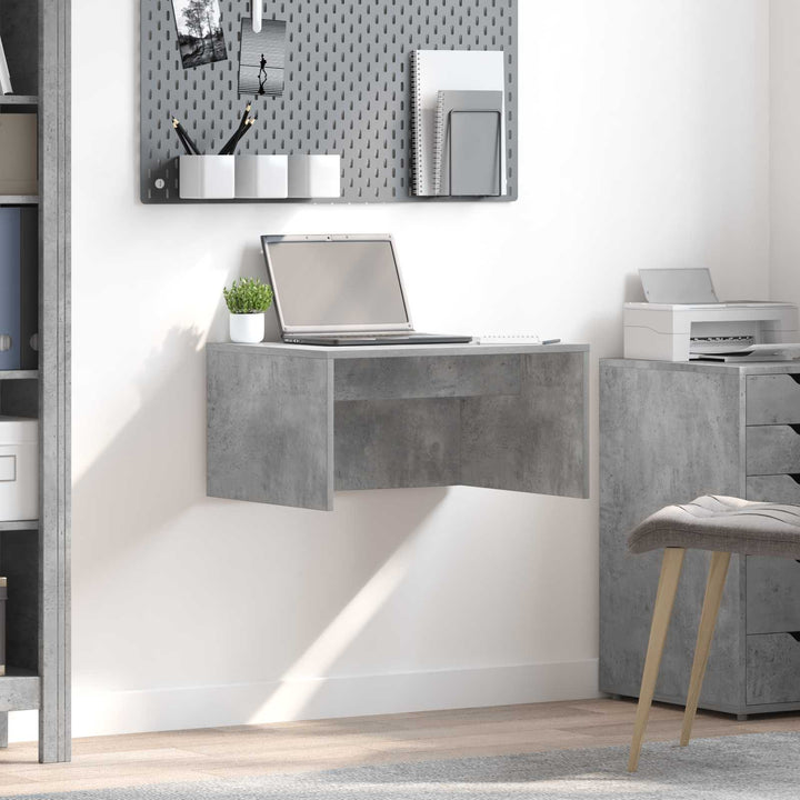 Væghængt skrivebord Beton Grå 60 x 45 x 30 cm Konstrueret træ