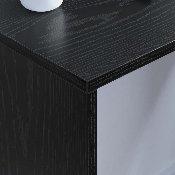 Væghængt skrivebord Sort eg Konstrueret træ 80 x 45 x 30 cm