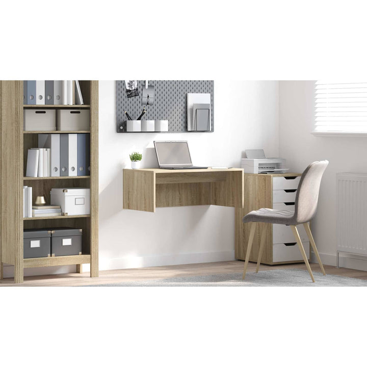 Væghængt skrivebord Sonoma eg 80 x 45 x 30 cm Konstrueret træ