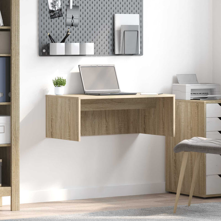 Væghængt skrivebord Sonoma eg 80 x 45 x 30 cm Konstrueret træ