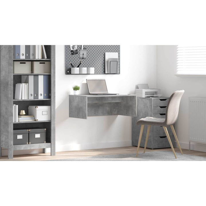 Væghængt skrivebord Beton Grå 80 x 45 x 30 cm Konstrueret træ