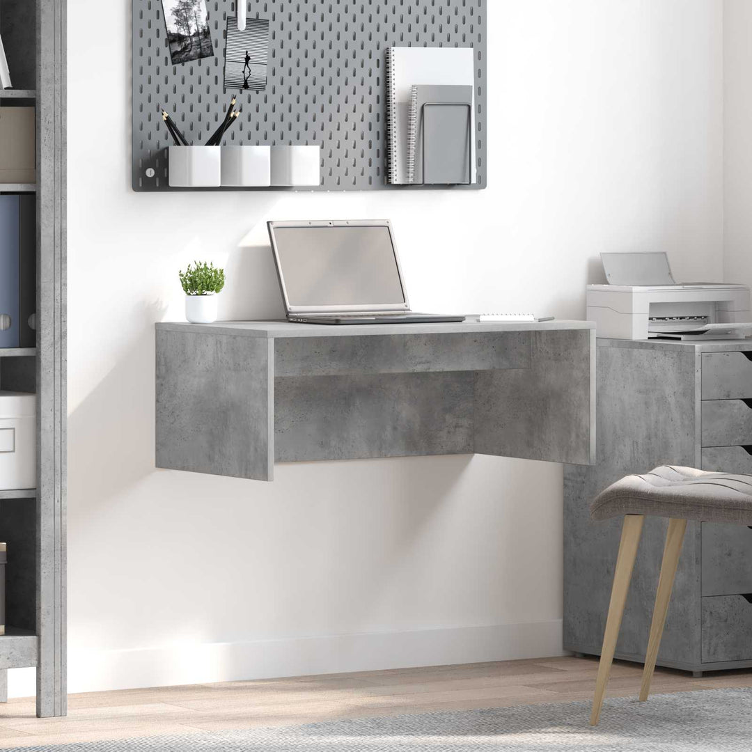 Væghængt skrivebord Beton Grå 80 x 45 x 30 cm Konstrueret træ