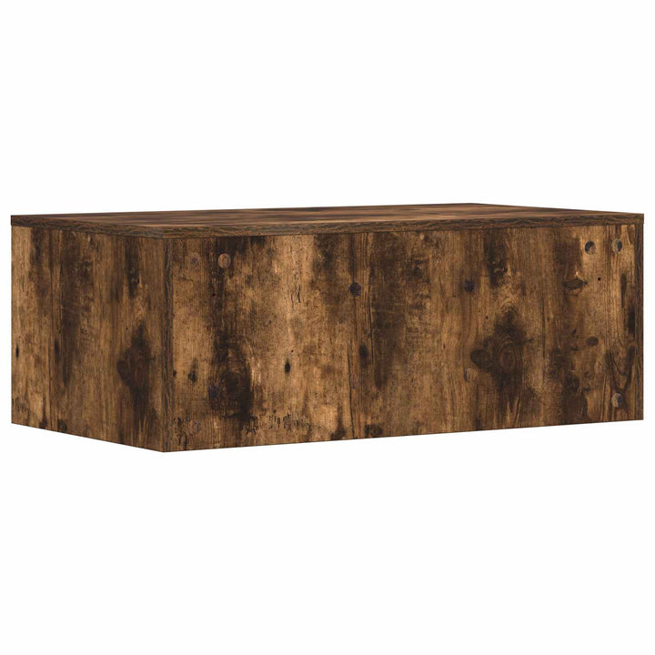 Væghængt skrivebord Røget eg 80 x 45 x 30 cm Konstrueret træ