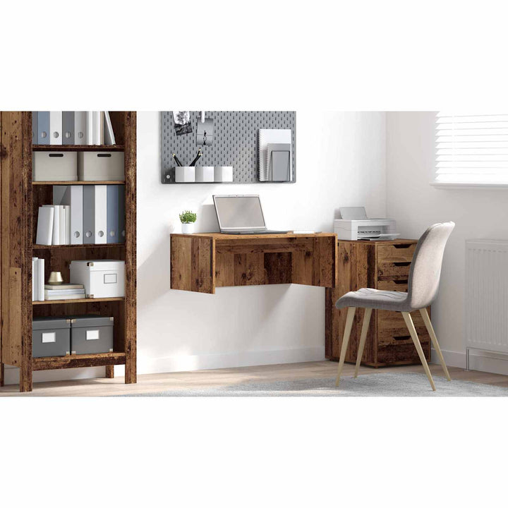 Væghængt skrivebord Gammelt træ 80 x 45 x 30 cm Konstrueret træ