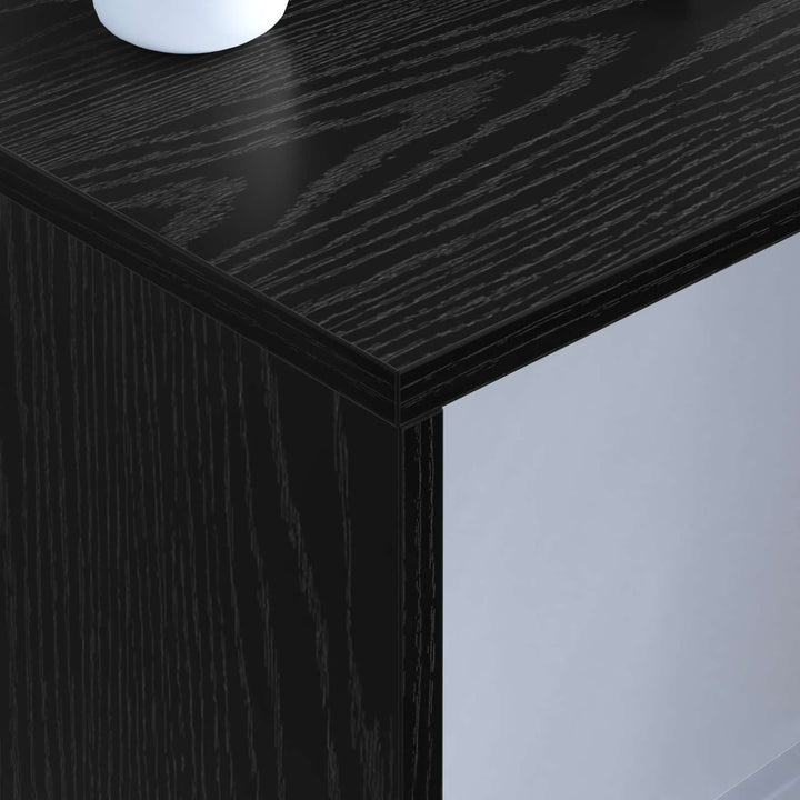 Væghængt skrivebord Sort eg Konstrueret træ 100 x 45 x 30 cm