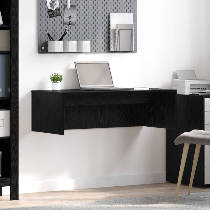 Væghængt skrivebord Sort eg Konstrueret træ 100 x 45 x 30 cm