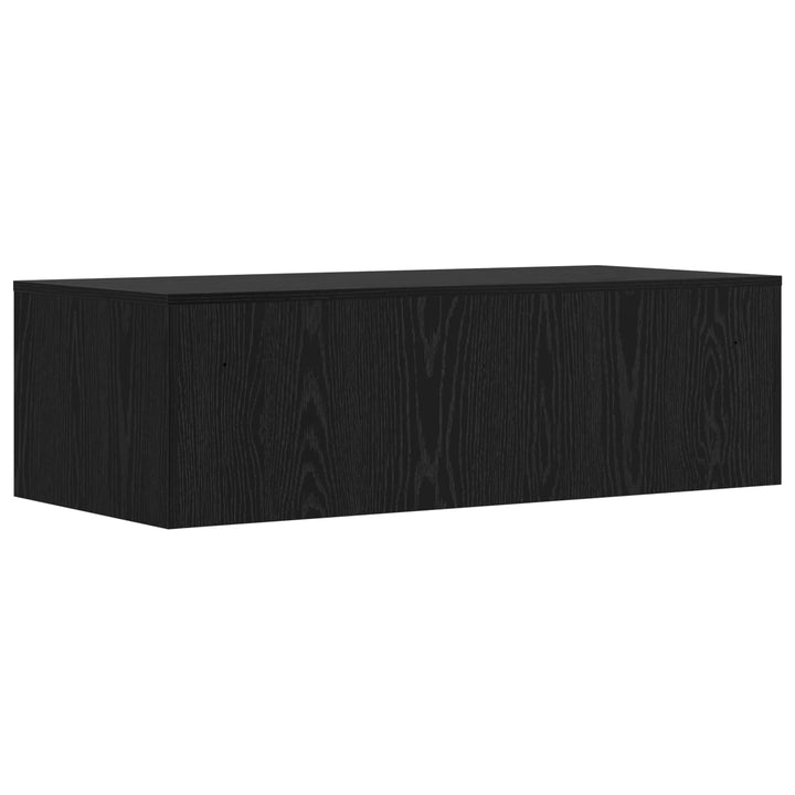 Væghængt skrivebord Sort eg Konstrueret træ 100 x 45 x 30 cm