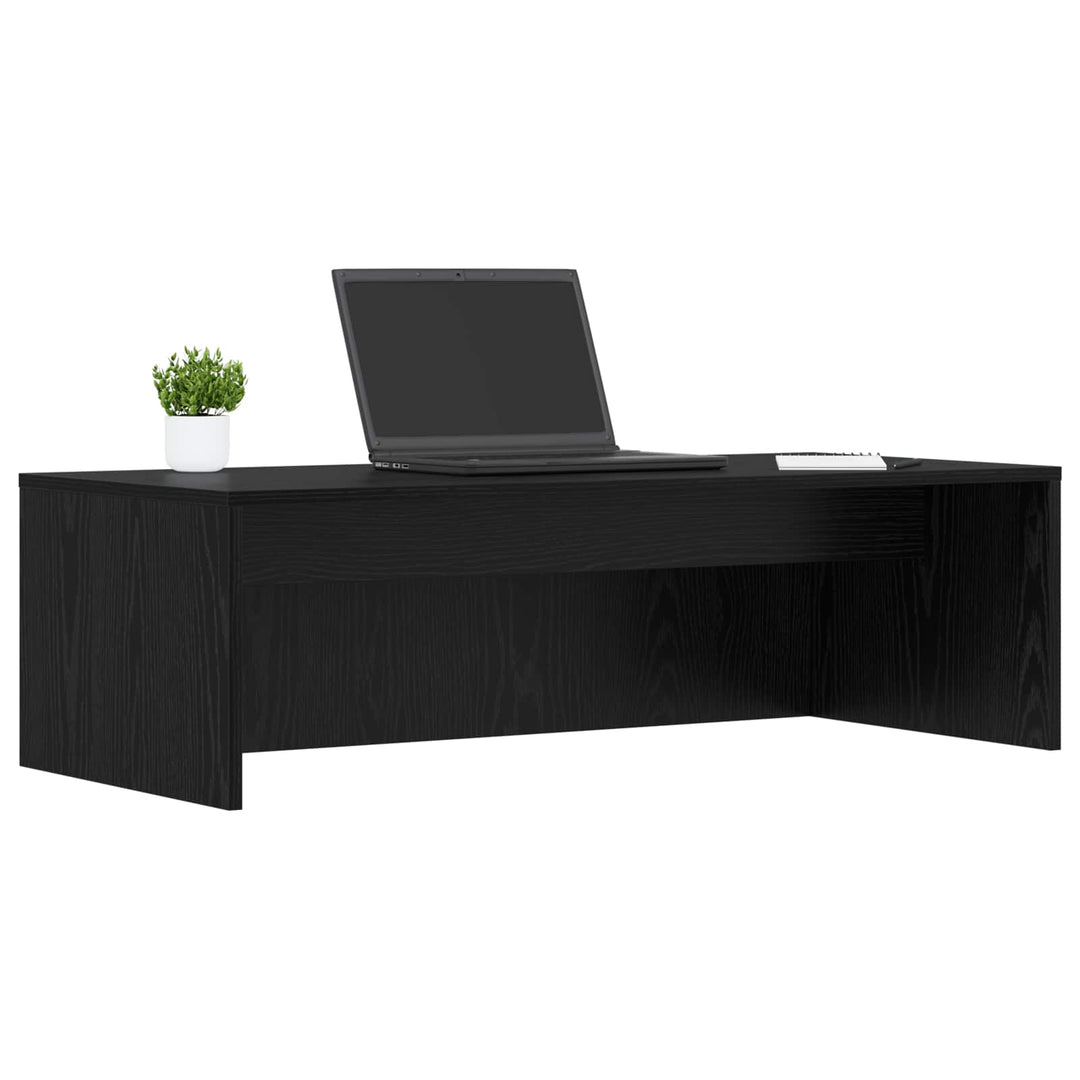 Væghængt skrivebord Sort eg Konstrueret træ 100 x 45 x 30 cm