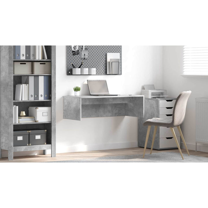 Væghængt skrivebord Beton Grå 100 x 45 x 30 cm Konstrueret træ