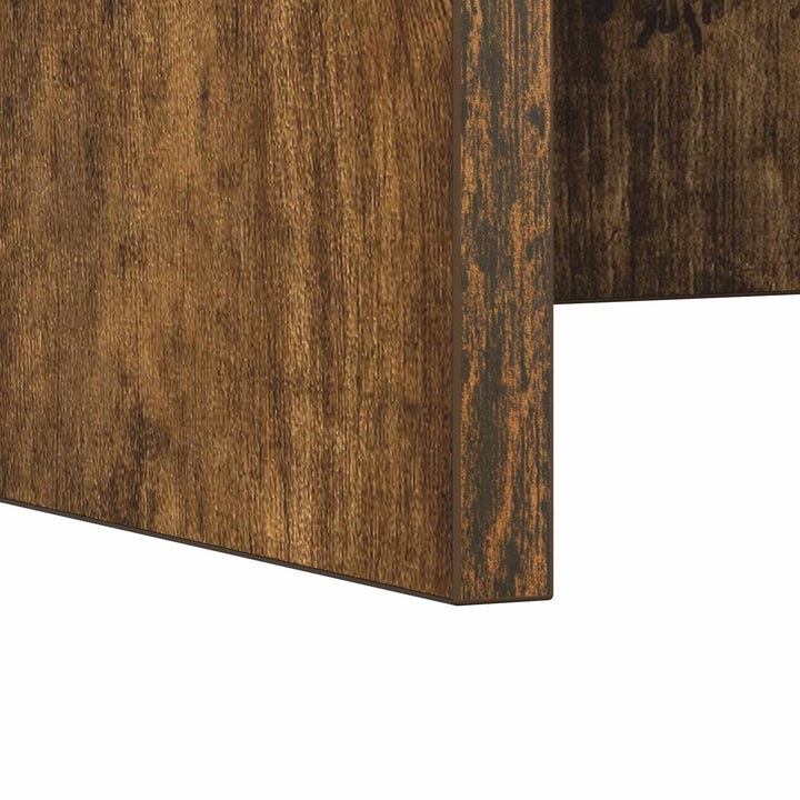 Væghængt skrivebord Røget eg Konstrueret træ 100 x 45 x 30 cm