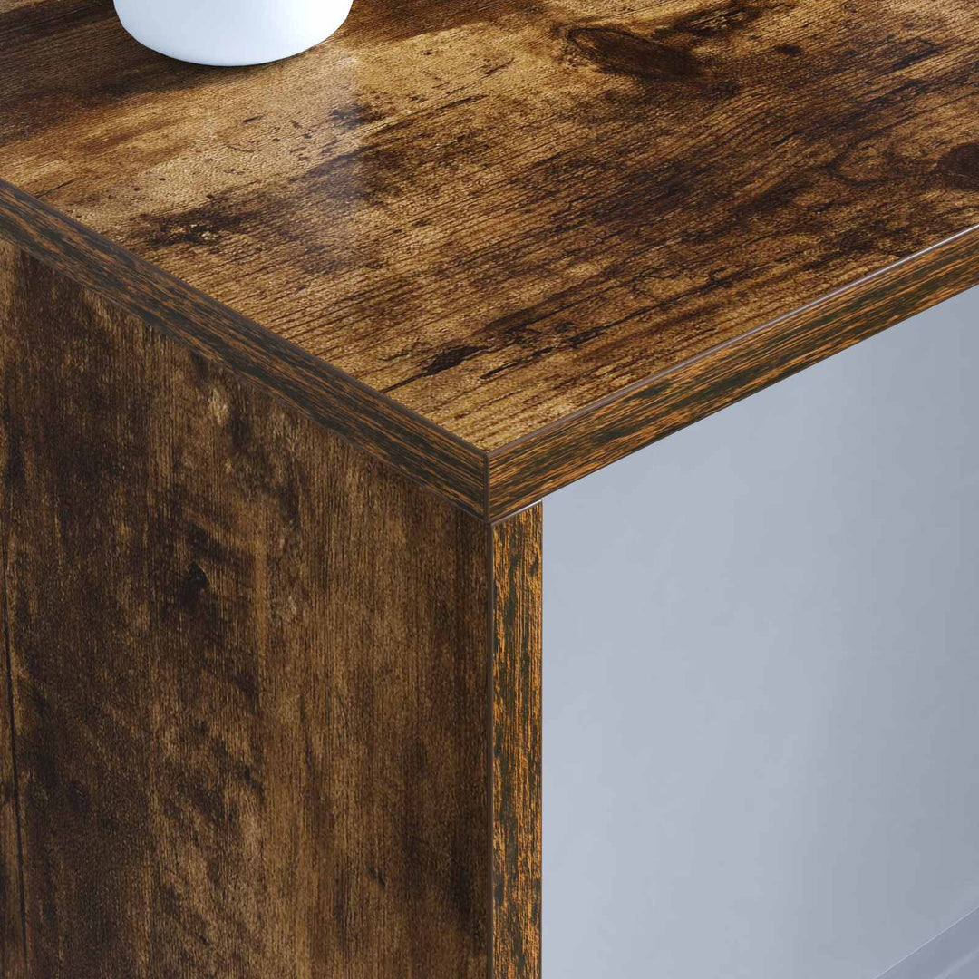 Væghængt skrivebord Røget eg Konstrueret træ 100 x 45 x 30 cm