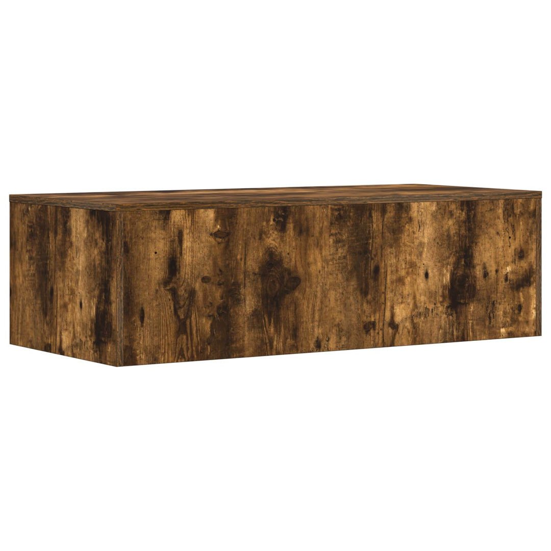 Væghængt skrivebord Røget eg Konstrueret træ 100 x 45 x 30 cm