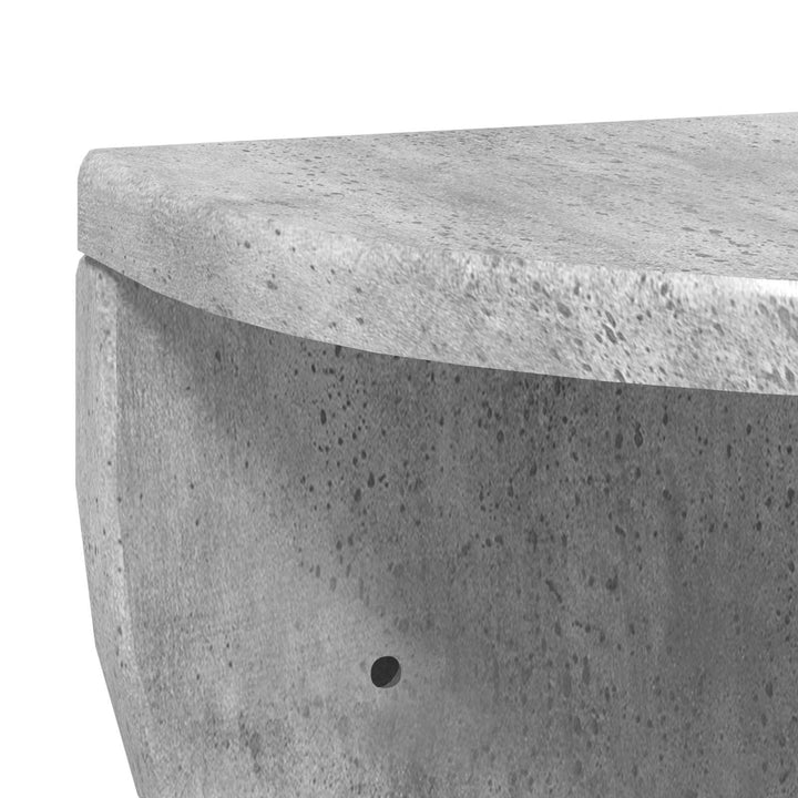 Væghylde 2 pcs Beton Grå 38 x 19 x 19 cm Konstrueret træ