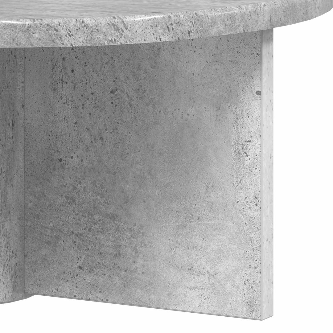 Væghylde 2 pcs Beton Grå 38 x 19 x 19 cm Konstrueret træ