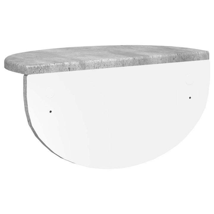 Væghylde 2 pcs Beton Grå 38 x 19 x 19 cm Konstrueret træ