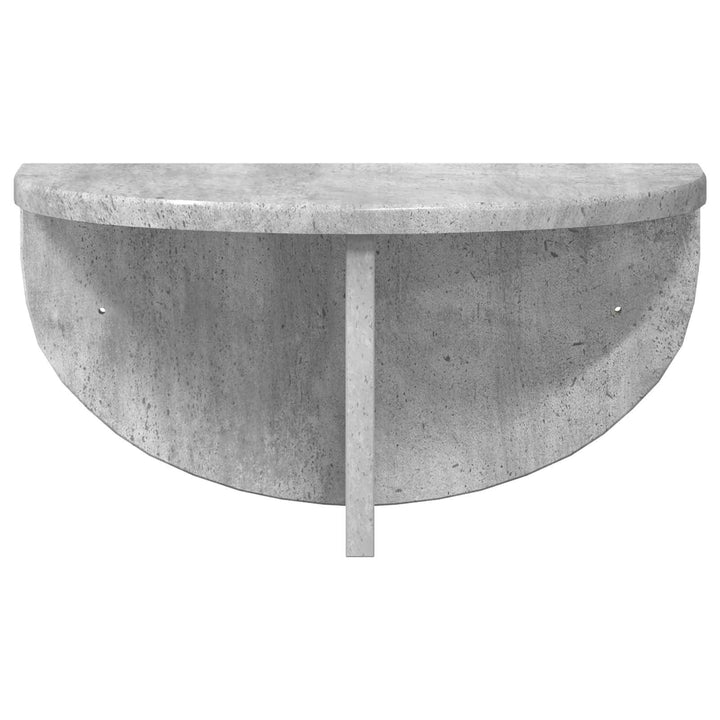 Væghylde 2 pcs Beton Grå 38 x 19 x 19 cm Konstrueret træ